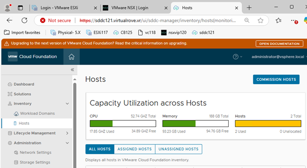 VCF 5.1.1 – Add a new host to an existing Workload Domain